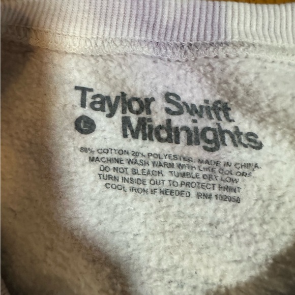 Taylor Swift OFFICIAL Midnights Lavender Tie-Dye Crewneck Sweatshirt L (b3 - Picture 6 of 11
